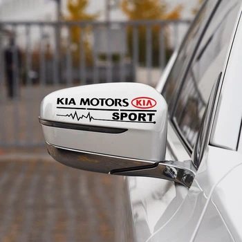 2GAB Automašīnas Atpakaļskata Spoguļa Apdare Uzlīme Ķermeņa Decal Par KIA Rio Ceed Sportage Sorento K2 K3 K4 K5 K6 Dvēseles Veidošanas Piederumi