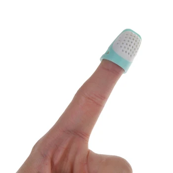 1 Gab. Tukšums, Silikona Pin Pusi-lai atvērtu Pirkstu Gultiņa Kapsulā Gredzenu Adatas Pirkstu Aizsargs DIY Rokdarbi Šūšanas Piederumi