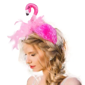 Amawill 5 Gab. Rozā Flamingo Mini Cepure Gudrs Papīra Klp Matu Joslā Pirmās Dzimšanas dienas Meitene Dzimšanas dienas svinības Apdare Baby Dušas Zēns 75D