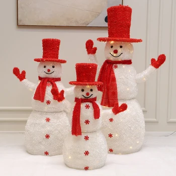 180 CM Āra Piepūšamās Rotaļlietas Sniegavīrs Santa Claus Rotājumi Ar Rotējošu Led Gaismas Apsveikuma Sniegavīrs Ziemassvētku Puse