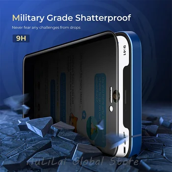 2GAB Privātuma Ekrāna Aizsargs, Rūdīts Stikls iPhone 11 12 13 PRO MAX Mini Compatiable ar X XR XS MAX Anti Spy Stikla Plēves