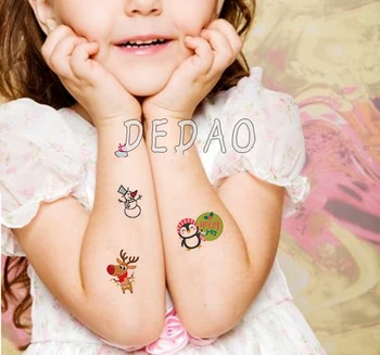 10pcs Bērni Pagaidu Tetovējumiem Priecīgus Ziemassvētkus Viltus Tetovējumu Uzlīmes Briežu Tetovējums Ūdensizturīgs Tatto Puses, Body Art, Lai Meitene Zēns Bērniem