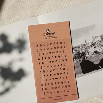 Cute Mini Burtu alfabēts Uzlīmes Kawaii korejas Scrapbooking Albumu Roku Kontu Apdare Kancelejas preces Uzlīmes Stick Etiķete