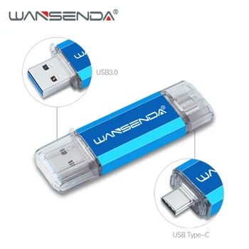 Jaunu Wansenda C Tipa USB Flash Disks 128GB High Speed OTG Pen Drive 32GB 64GB 512 gb un 256 gb USB 3.0 Pendrives Flash Memory Stick