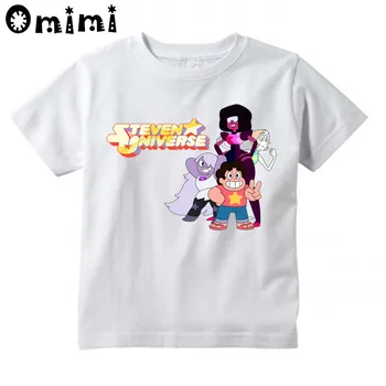 Bērnu Stīvens Visuma Logo Drukāts T Krekls Bērniem Lielu Gadījuma Īsām Piedurknēm Topi Zēni/Meitenes Smieklīgi T-Krekls Attēls 2