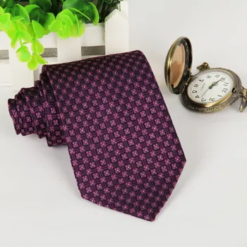 žakarda audumi corbatas hombre 2016 vīriešu zīda kaklasaites tumši violetu kaklasaiti sudraba dot apkakli, kaklasaiti, 8cm gravata slim žakarda lote Attēls 2