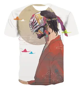Jauns Japāņu Samuraju 3d Iespiests T-krekls Vīriešu Un Sieviešu Modes O-veida kakla Īsām piedurknēm T-krekls Bērnu Vasaras Harajuku Augšu Attēls 2