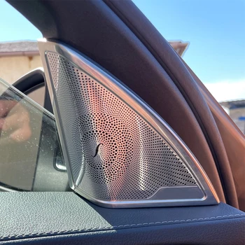 Automašīnu Durvju Audio Skaļrunis Dekoru Segtu Skaļrunis 3D Apdares Ielīmi, Mercedes Benz AMG E C Klases W205 W213 GLC Auto Stils Attēls 2