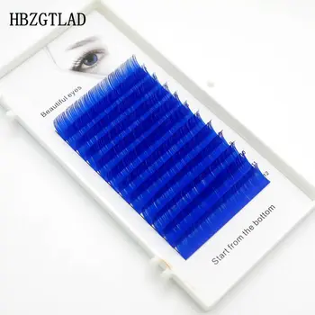 HBZGTLAD Jaunu C/D curl 0.070.1 mm 8/15mm false lashes Royal blue skropstu atsevišķas krāsas Mākslīgās skropstas apjoms, skropstu pieaudzēšana Attēls 2