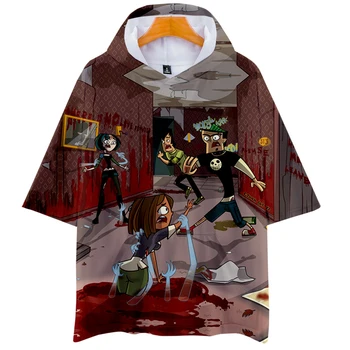 Karikatūra Kopā Drāma Tshirt 3D Sieviešu, Vīriešu Kapuci T-krekls Vasaras Īsām Piedurknēm Harajuku Streetwear Unisex Drēbes Smieklīgi Attēls 2