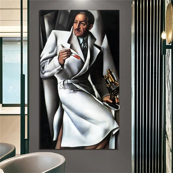 Tamara De Lempicka Portrets Ārsts Boucard Audekls Modernās Glezniecības Naftas Izdrukāt Plakātu Sienas Mākslas Aina Dzīvojamā Istaba Mājās Attēls 2