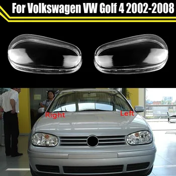 Auto Gaismu Vāciņi Volkswagen, VW Golf 4 Ar 2002.~2008 Pārredzamu Abažūrs Lampas Toni, Priekšējo Lukturu Vāks Stikla Korpusa Objektīva Lieta Attēls 2