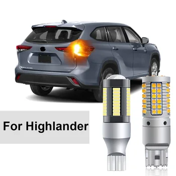 2gab Toyota Highlander 2020 2021 LED āra Apgaismojums Aizmugurē, Priekšējo Pagrieziena Signāla Atpakaļgaitas Rezerves Gaismas Spuldzes Attēls 2