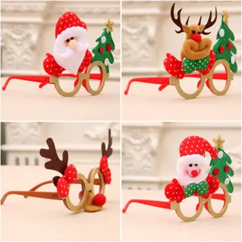1 Gab. Ziemassvētku Brilles Santa Claus, Sniegavīrs Sniegpārsliņu Koks Elk Brilles Puse, Foto Aksesuārus, Ir 2021. Ziemassvētku Rotājums Mājās Jaunu Attēls 2