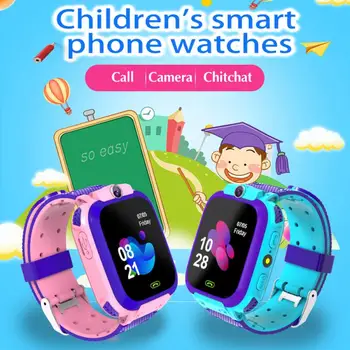 Q12 Kids Smart Watch SOS Tālruni, Skatīties Smartwatch Bērniem 2G Sim Kartes Smart Tālrunis IP67 Waterproof Bērnu Smart Watch Pulkstenis Dāvana Attēls 2