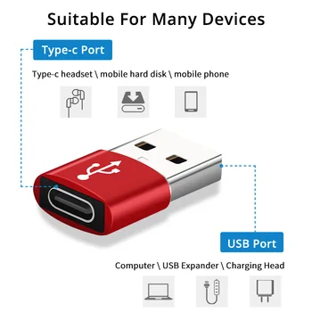 USB C Tipa Adapteris USB 3.0 A Tipa Vīriešu USB 3.1 C Tipa Sieviešu Converter USB C Uzlādes Datu pārraides Adapteri iPhone 12 Pro Attēls 2