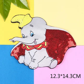 Disney Dumbo Plāksteris Izšūti gudrs Ielāpus Apģērbu Dzelzs Par Plankumus Uz Apģērba Plāksteris DIY Apģērba gabals, Apdare Audums Attēls 2