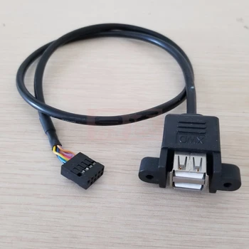 Ph2.54 termināļa valdes 9-pin, lai USB2.0 dual port savienoti stieples ar skrūvju caurumu 9pin, lai USB2.0 kabeli Attēls 2