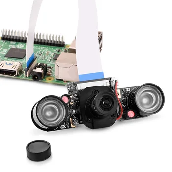 Nakts Redzamības Kameras Modulis Aveņu Pi 4, Mini 5MP 1080P HD Video OV5647 Sensors Webcam Komplekts ar iebūvētu IS-Cut Attēls 2