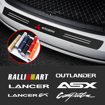 Oglekļa Šķiedras Auto Aizmugurējo Buferi Astes Stumbrs Aizsargs Uzlīme Apdarei Mitsubishi Ralliart ASX Konkurences Lance EX Outlander Attēls 2