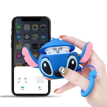 Gudrs Disney Airpods 2 Lieta Lilo Dūriens Airpods Pro Gadījumā 3D Silikona Aizsargs Vāciņš iPhone Bluetooth Austiņas Attēls 2