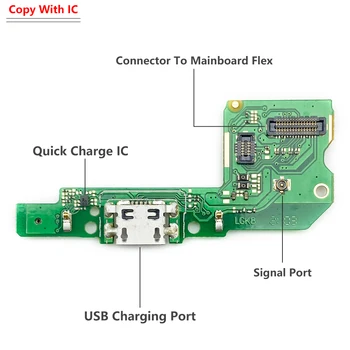 5gab，USB Ports Uzlādes Doks Spraudnis-Ligzda Jack Savienotājs Maksas Valdes Flex Kabelis LG K8 Plus K22 K41S K42 K50S K51S K52 K61 K51 Attēls 2