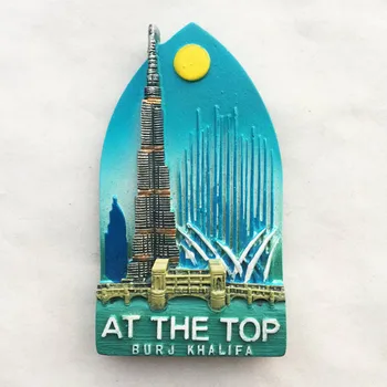 Apvienoto Arābu Emirātu jūtas, Dubaija vēsturiskā Ēka, Ledusskapis Magnēti Tūrisma Suvenīri, dāvanas, Amatniecības Ledusskapja magnēts Attēls 2