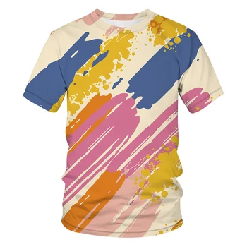 3D Iespiests T Krekls Vīriešiem Grafiti gleznu Gadījuma O-veida kakla Vīriešu T Īsām Piedurknēm Smieklīgi, T Krekli 2021. Gada Vasaras Tee Kreklu Homme Topi Attēls 2