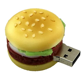 Hamburger Pārtikas Usb Flash Drive Radošo Suši/Maize/Pica Pendrive Pen Drive 4GB 8GB 16gB Memory Stick Uzglabāšanas U Diska Rotaļlietas Disks Attēls 2
