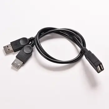 10pcs USB 2.0 Sieviete ar 2 Dual USB vīrietis Hub Strāvas Adapteris Y Sadalītāja kabeli Attēls 2