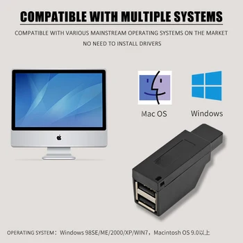 3 in 1 USB 3.0 Centrmezgls, Lai Portatīvo DATORU Datora USB 3.0/2.0 Sadalītāja Adapteris Notebook Dell Lenovo Datoru Piederumi Attēls 2