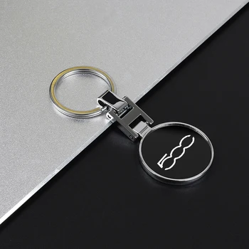 Jauns Sakausējuma Auto Atslēgu Gredzens Vispārējo Kvalitāti Keychain Par Fiat 500 500 x 500 l Pielāgotu Logo, Auto Piederumi Attēls 2
