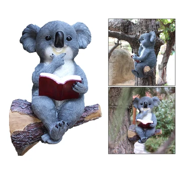 Simulācijas Dzīvnieku Dārza Statuja Sveķu Koala Saules Enerģijas Gaismas Koks Karājas Pagalmā Apdare Radošo Dārza Attēls Skulptūra Attēls 2