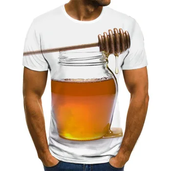 Vasaras Vīriešu T-krekls Ms. Bišu 3D sporta Krekls 3D Drukas Personības Īsām Piedurknēm O-veida Kakla Attēls 2