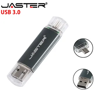JASTER D101 USB 3.0 Zibatmiņas Diskus, ātrgaitas OTG Pendrive 4GB 8GB 16GB 32GB 64GB, 128GB Dubulto saskarni Pen Drive Android/GAB Attēls 2