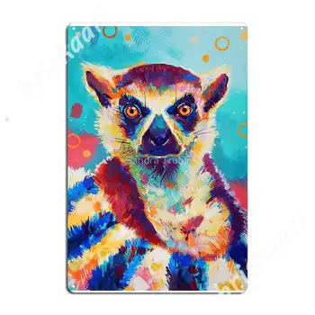 Lemurs Metāla Zīmes Mūra Sienas, Garāža Kluba Retro Sienu Dekors Skārda zīme Plakāti Attēls 2