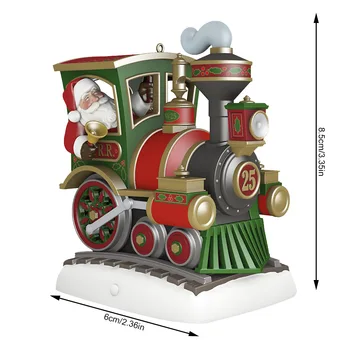 3D Mini Santa Vecā Vilcienu Karājas Kulons Priecīgus Ziemassvētkus vecāka Gadagājuma Rotājumu Ārpus Telpās Ziemassvētku Eglīte Dekori Bērnu Svētku Dāvanu Attēls 2