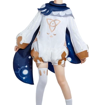 Cos-Mart Spēle Genshin Ietekmes Paimon Cosplay Tērpu Modes Jauki Jumpsuits Halloween Puse Lomu Spēlē Apģērba Custom-Make Attēls 2