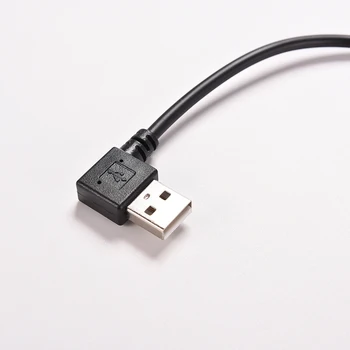 1PC 27cm taisnā Leņķī USB 2.0 Vīriešu un 90 Grādu Leņķis pa Kreisi Micro USB 5 Pin Vīriešu Kabeļu Vadu Adapteris Savienotājs Konvertētājs Attēls 2