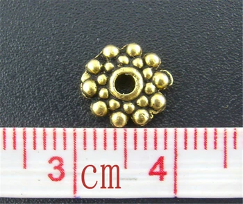 DoreenBeads 100gab antīka zelta Sniegpārsla Starplikas Pērles 8mm Dia. (B01105), yiwu Attēls 2
