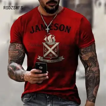 Modes Vēstuli Izdrukāt 3D T Krekls Vīriešiem Ielas Apģērbu Lielajam Mens Short Sleeve Gadījuma Tees Vasaras Elpojošs Vīriešu T Krekli Attēls 2