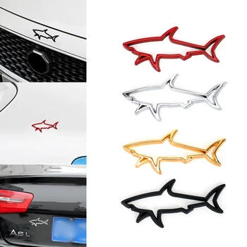 1gb 3D Metāla Car Styling Uzlīme Dobi Zivju Haizivs Emblēmas Nozīmīti Uzlīmēm, Automašīnu, Motociklu Datoru Degvielas Auto Piederumi Attēls 2