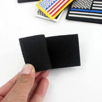 Amerika ASV Valsts Karogs Plāksteri Taktiskās ASV Armijas Emblēma Izšūta 3D Stick uz Caps Vienotu Mugursoma DIY Raibs Attēls 2