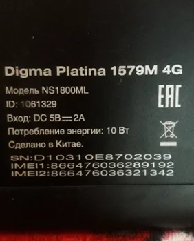 Jauno 10,1 collas Digma Platina 1579M 4G NS1800ML iekšējo LCD Displeja paneļa Nomaiņa Attēls 2