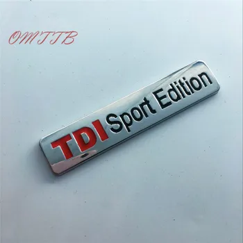 3D Metāla TDI Sport Edition Automašīnas Emblēmas Nozīmīti Decal Turbo Tiešās Iesmidzināšanas Auto Uzlīme VW GOLF CC TT GTI TOUAREG automašīnu stils Attēls 2