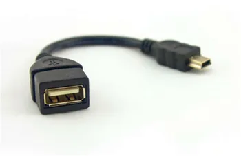Tests pirms sūtīt USB A Female, lai Mini USB B Vīriešu Kabeļa Adapteris 5P OTG V3 Osta Datu Kabelis, Auto Audio Tablete MP3 MP4 Attēls 2