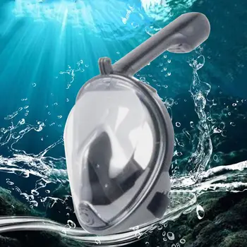 Zemūdens Niršana, Snorkelēšana Anti Miglas Masku Komplekts Niršanas Pilnu Sejas Elpošanas Aizsargmaskas Drošu un Ūdensizturīgs Peldēšanas Aprīkojums Attēls 2