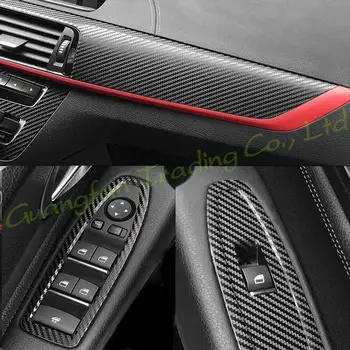 3D/5D Oglekļa Šķiedras Auto Interjera Segtu Konsoles Krāsu Uzlīmes, Uzlīmes Produktu Daļa Piederumi BMW 2 Series 220i 225i-2019 Attēls 2