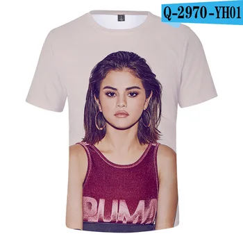 Ir 2021. Selena Gomez Dziedātāja 3d Druka T Kreklu, Sieviešu T Tee Kreklu Femme Clothesp Plakātu ZĪMES Lucas Attēls 2