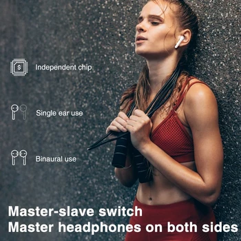 Bezvadu Austiņas TWS Bluetooth Austiņas 9D Stereo Austiņas Bezvadu Trokšņa Slāpēšanas Sporta Ūdensizturīgs Earbuds, Austiņas Ar Attēls 2